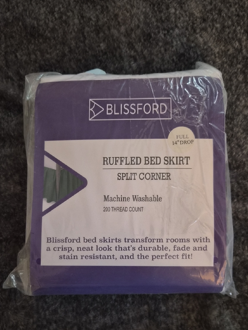 Ruffled Bed Skirt - Full, WHITE